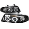 Spec-D Tuning 00-01 Audi A4 Halo LED Projector Black LHP-A400JM-TM - alternate 1